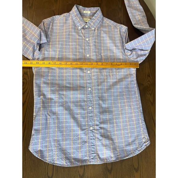 J.Crew Classic Fit Button Down Shirt Men’s Medium Purple Plaid 100% Cotton Casua - Picture 3 of 5